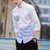 卡郎琪 男士2018年夏季新款短袖衬衫 男商务休闲舒适修身个性格子免烫职业装青年时尚衬衣(KLQSLS-0889白灰色 XL)第2张高清大图