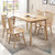 优涵 北欧橡胶木实木餐桌椅组合餐桌现代简约长方形小户型原木色餐桌日式风格家具(1.3米原木色+4温莎)第2张高清大图