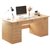 办公桌简约现代家用卧室书桌学生写字桌简易桌子小户型台式电脑桌(【四抽款】田园橡木+白140CM)第5张高清大图