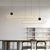 古娜/Gunight现代简约创意全铝北欧灯具轻奢设计师餐桌吧台极简餐厅吊灯DG2167款(拉丝金氧化+黑色 800mm无极调光)第2张高清大图