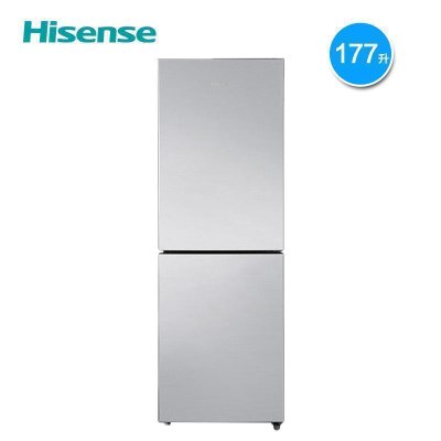 海信（Hisense）BCD-177F/Q 177升 双门双温 直冷式 冷藏冷冻 保鲜存储 静音节能 家用电冰箱(银)