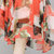 VEGININA 韩版修身显瘦印花雪纺中长燕尾连衣裙女 D6055(图片色 XXL)第5张高清大图