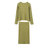 Mistletoe秋冬季新款韩版长袖圆领两件套针织裙开叉套装裙(绿色 L)第5张高清大图