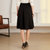 2021春季新款大码女装时尚a字裙子适合胖mm的显瘦遮胯半身裙58035(黑色 XL)第3张高清大图