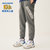 Skechers斯凯奇新款男童运动裤儿童长裤中大童时尚潮L320B151(碳黑 XL)第3张高清大图