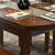 品尚美家家具 餐桌椅组合 实木折叠伸缩多功能橡木餐桌 饭桌方桌圆桌(胡桃色 一桌六椅)第5张高清大图