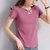 纯棉短袖t恤女夏季2022年新款宽松女装洋气高品质减龄带领polo衫(粉紫色 M)第3张高清大图