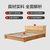 A家家具 北欧储物软包皮床实木床双人床1.5米1.8高箱床现代简约日式框架床婚床卧室家具(1.5米简易款 床)第4张高清大图