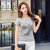 莉菲姿 2017韩版新款时尚印花镂空修身大码女装T恤短袖(白色 M)第3张高清大图