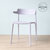 餐椅北欧简约家用塑料创意成人餐厅欧式休闲美式洽谈咖啡厅椅子凳(粉色)第2张高清大图