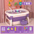 儿童洗澡桶婴儿游泳泡澡桶可折叠宝宝浴盆小孩大童沐浴桶大号家用(紫色（普通款） 大礼包 凳子 浴垫)第4张高清大图
