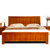 木巴现代简约中式橡胶木床1.8米 中式古典橡胶木实木床双人床(胡桃色c205 默认)第3张高清大图