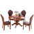 欧式小户型餐桌6人 美式实木圆形歺桌大理石圆桌椅组合家用吃饭桌(1.3米单餐桌带转盘(石面))第5张高清大图