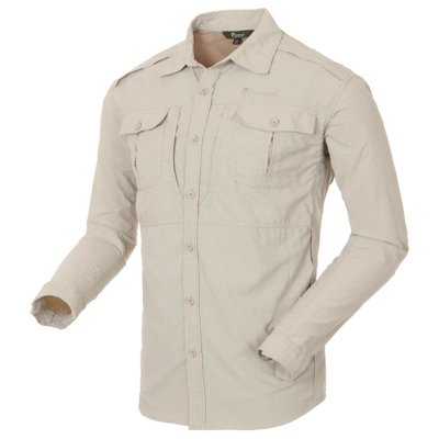 男式户外衬衫推荐：磐雾（pinewood）男式长袖速干防晒衬衫