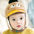 秋冬男童女童帽子0-3-6-12个月婴儿帽子1-2岁春婴幼儿鸭舌毛呢儿童帽子(加长护耳粉色)第5张高清大图
