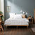 佐菲亚 北欧实木床1.5米1.8米主卧双人床小户型橡胶木经济单人婚床(单床+椰棕床垫+1柜 1.5米)第2张高清大图