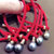 大溪地黑珍珠红绳手链9-10mm，手围14-23可调节！第2张高清大图