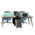 艾诺狄斯 商业办公家具四人位带桌面收纳柜组合员工位办公桌椅人造板2.4米(职员四人位)第5张高清大图