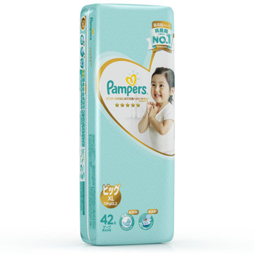【真快乐自营】帮宝适(Pampers) 一级帮  婴儿纸尿裤 加大号 XL42片（12kg以上）日本进口