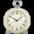 汉时时尚简约夜光挂钟卧室床头装饰时钟现代家用金属静音台钟HA03(白色5.5寸)第3张高清大图