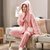 秋冬季女士睡衣甜美长袖开衫毛绒卡通动漫套装家居服(粉红色 M)第3张高清大图