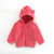 Oissie 奥伊西 1-4岁宝宝可爱耳朵连帽上衣(90厘米（建议18-24个月） 西瓜红)第3张高清大图