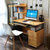 蔓斯菲尔电脑桌 家用电脑桌台式桌简约书桌现代办公桌烤漆写字台(红叶枫木色120cm)第2张高清大图