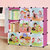 索尔诺卡通书柜儿童书架自由组合收纳柜简易储物置物架柜子(两排4格果绿色)第2张高清大图