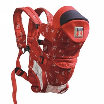 袋鼠仔仔DS6869六合一多功能时尚型婴儿背带（红色）