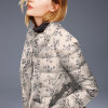 欧美时尚小个子轻薄羽绒服女短款2020年冬季新款气质保暖印花外套(花色 S)