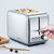 德尔玛（Deerma）多士炉 家用不锈钢吐司机面包机2片式 快捷精致早餐系列 DEM-SL282(银色)第4张高清大图