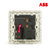 ABB开关插座面板德逸系列金色86型10A五孔一开带开关五孔插座AE225-PG第3张高清大图