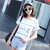 莉菲姿 2017韩版女装夏装新款宽松显瘦条纹短袖T恤(粉红条 L)第5张高清大图
