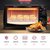 美的（Midea）电烤箱 T1-108B 10升迷你烤箱 家用多功能 双层烤位 70-230度温控 易清洁镀锌内胆(黑色)第6张高清大图