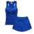 nike耐克女子瑜伽运动背心健身短裤裙羽毛球服带胸垫套装(蓝色)第5张高清大图
