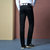 韩版男士修身免烫休闲商务上班直筒西裤(黑色 34)第3张高清大图