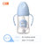 日康宽口有柄重力球奶瓶 婴儿宝宝pp奶瓶 宽口奶瓶带吸管防摔奶瓶(蓝色 240ml)第2张高清大图