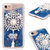 亿和源苹果8手机壳iPhoneX/7/8plus保护壳胸花太阳花带装饰流沙i6/6s保护壳套(蓝色 i7plus/i8plus-5.5)第2张高清大图