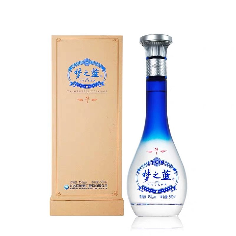 洋河蓝色经典梦之蓝m1 45度500ml*4整箱装送礼浓香型白酒(1 整箱)