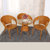 【京好】藤椅子茶几桌子现代简约环保 阳台休闲办公户外家具B79(黄色款式 一桌两椅送坐垫)第3张高清大图