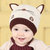 秋冬宝宝针织帽婴毛线帽儿男童女童小孩儿童帽子韩版0-3-6-12个月(红色)第3张高清大图