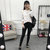 Mistletoe韩版女装宽松套头薄款卫衣长袖套头卫衣印花KT猫女装(白色 XXL)第2张高清大图
