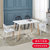 TIMI天米 现代简约餐桌椅 北欧几何椅组合 可叠加椅子组合 创意椅子餐厅家具(白色 1.4米餐桌+4把黑椅)第5张高清大图
