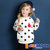 JELISPOON吉哩熊韩国童装冬季新款女童圆点加绒套装(150 乳白色)第3张高清大图