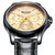 柏伦斯（BLUNSI）手表进口石英机芯男士防水蓝宝石表镜商务休闲腕表8013M(金盘金色指针 皮带)第4张高清大图