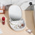 日本AKAW爱家屋家用台面珠宝首饰盒耳环耳钉收纳盒饰品整理化妆盒(白色)第5张高清大图