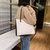 女士包包女大容量包新款时尚潮2021流行单肩包托特包手提大包包(白色 默认版本)第3张高清大图