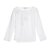 烟花烫XF女装气质简约棉麻纯色立体贴花衬衫衬衣 幽玉(白色 3XL)第5张高清大图
