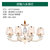 雷士照明LED美式吊灯欧式水晶吊灯大气奢华客厅卧室灯饰套餐(欣和8头)第2张高清大图