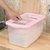 臻酷 塑料米桶储米箱储面箱带盖防虫防潮面粉桶10kg(粉色 10kg   20斤)第2张高清大图